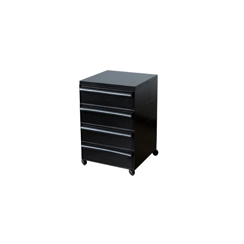 Contemporary Nordic Square ABS Rolling Storage Cabinet 4-Drawer For Living Room