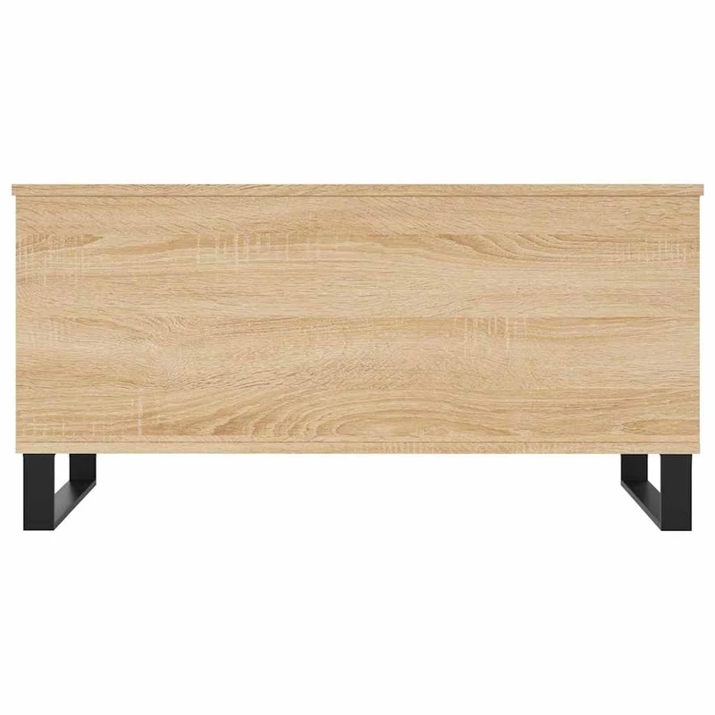 Table basse avec plateau relevable design moderne 90 x 44,5 x 45 cm bois d'ingénierie couleur chêne et métal DEC039026