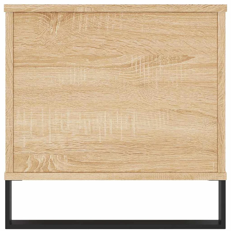 Table basse avec plateau relevable design moderne 90 x 44,5 x 45 cm bois d'ingénierie couleur chêne et métal DEC039026