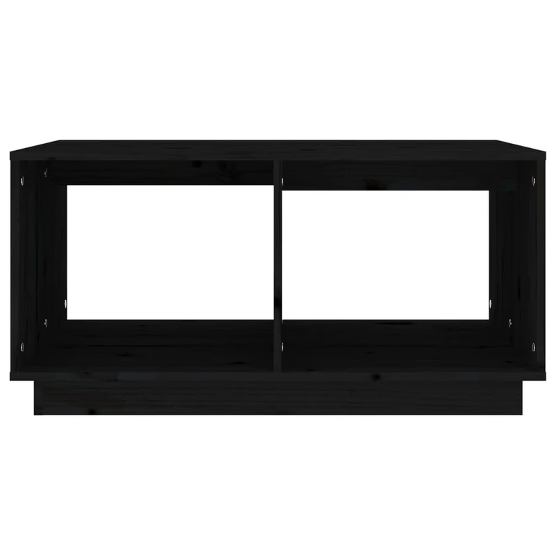 Table basse design moderne et contemporaine 80 x 50 x 40 cm bois massif de pin noir DEC039772