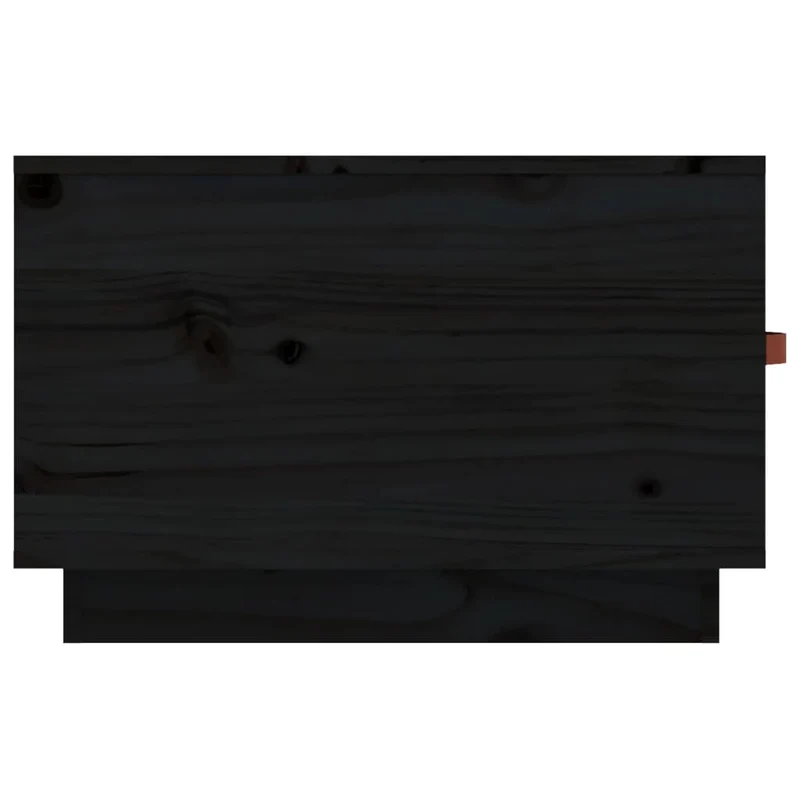 Table basse avec deux tiroirs design moderne et contemporaine 60 x 53 x 35 cm bois massif de pin noir DEC039716