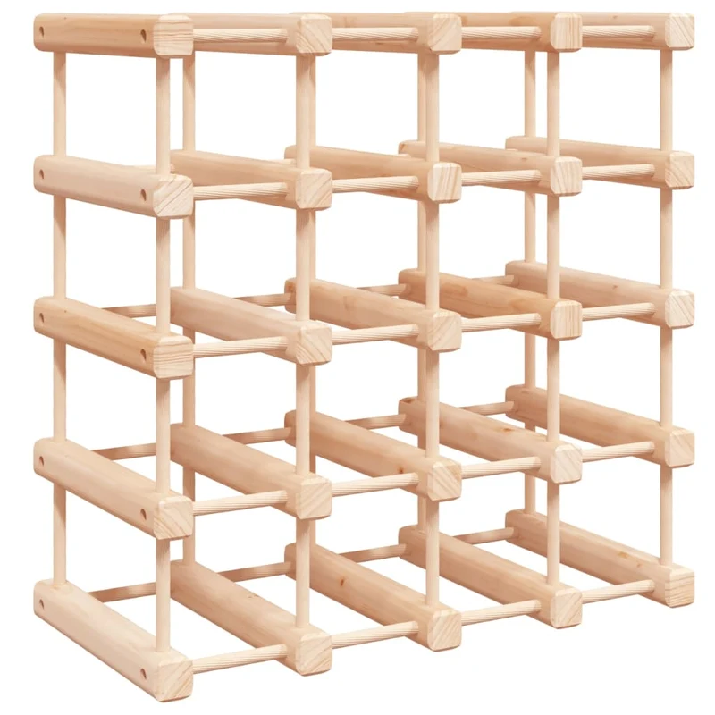 Casier range bouteilles étagère de rangement vin pour 20 bouteilles 46,5 x 23 x 46,5 cm en bois de pin DEC024396