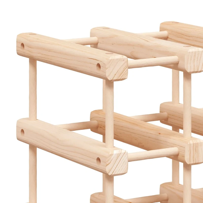 Casier range bouteilles étagère de rangement vin pour 20 bouteilles 46,5 x 23 x 46,5 cm en bois de pin DEC024396