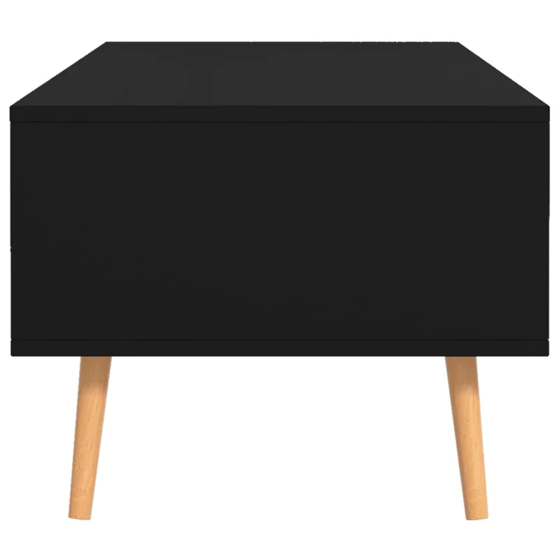 Table basse design moderne et contemporaine 100 x 49,5 x 43 cm bois d'ingénierie noir DEC039532