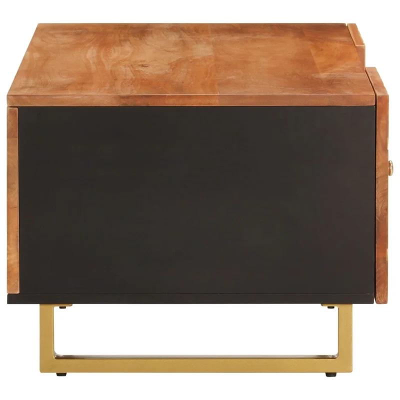 Table basse design moderne et contemporaine et 100 x 54 x 40 cm bois massif de manguier MDF et fer DEC039447