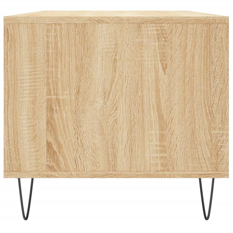 Table basse avec tiroir et étagère design moderne et contemporaine 90 x 49 x 45 cm bois d'ingénierie et métal DEC039032