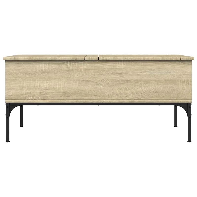 Table basse avec 2 compartiments design moderne et contemporain 100 x 50 x 45cm bois d'ingénierie et métal DEC038868