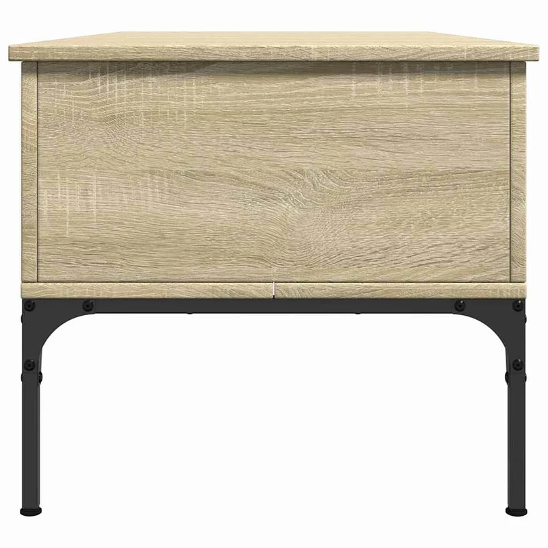 Table basse avec 2 compartiments design moderne et contemporain 100 x 50 x 45cm bois d'ingénierie et métal DEC038868