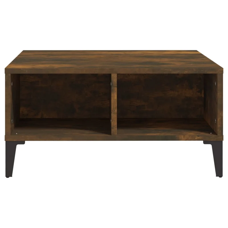 Table basse design moderne et contemporaine 60 x 60 x 30 cm bois d'ingénierie marron DEC038455
