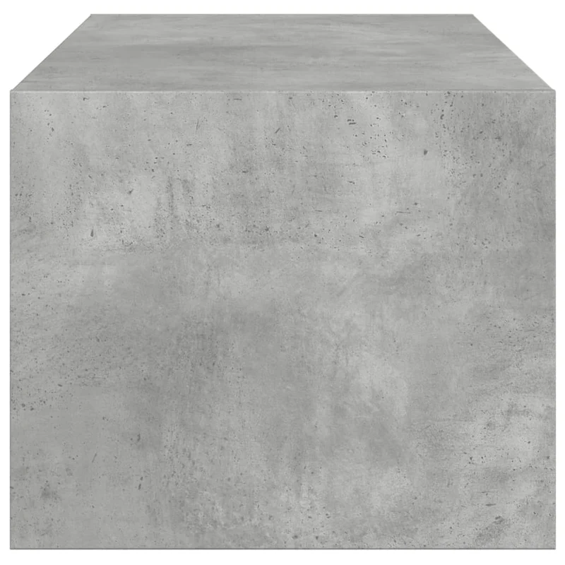 Table basse de salon design moderne avec portes en verre 102 x 50 x 42 cm bois d'ingénierie gris et verre DEC037734