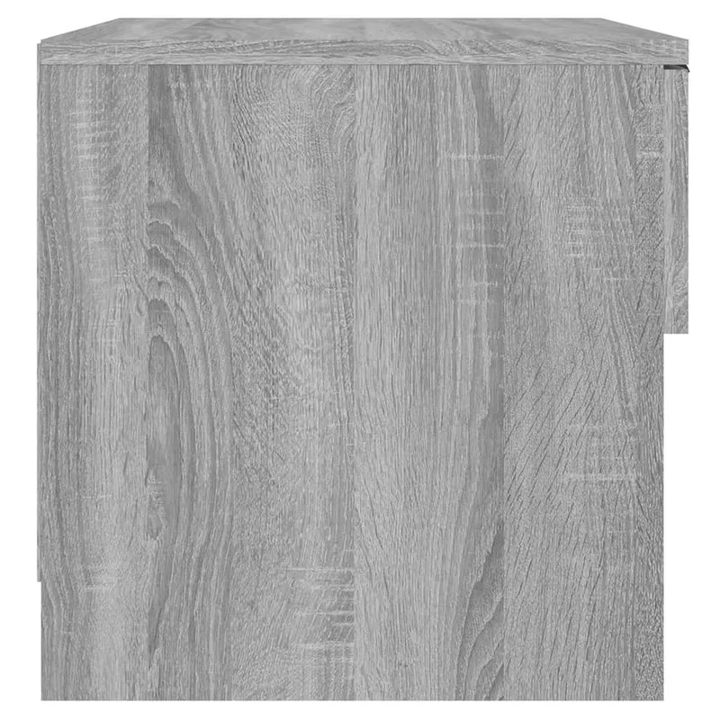 Lot de 2 tables de chevet avec tiroir et compartiment en bois d'ingénierie gris DEC035750