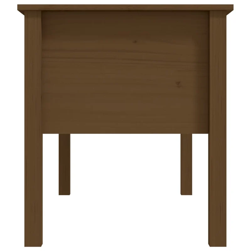 Table basse avec 3 tiroirs design moderne et contemporain 102 x 49 x 55 cm bois massif de pin marron DEC039463