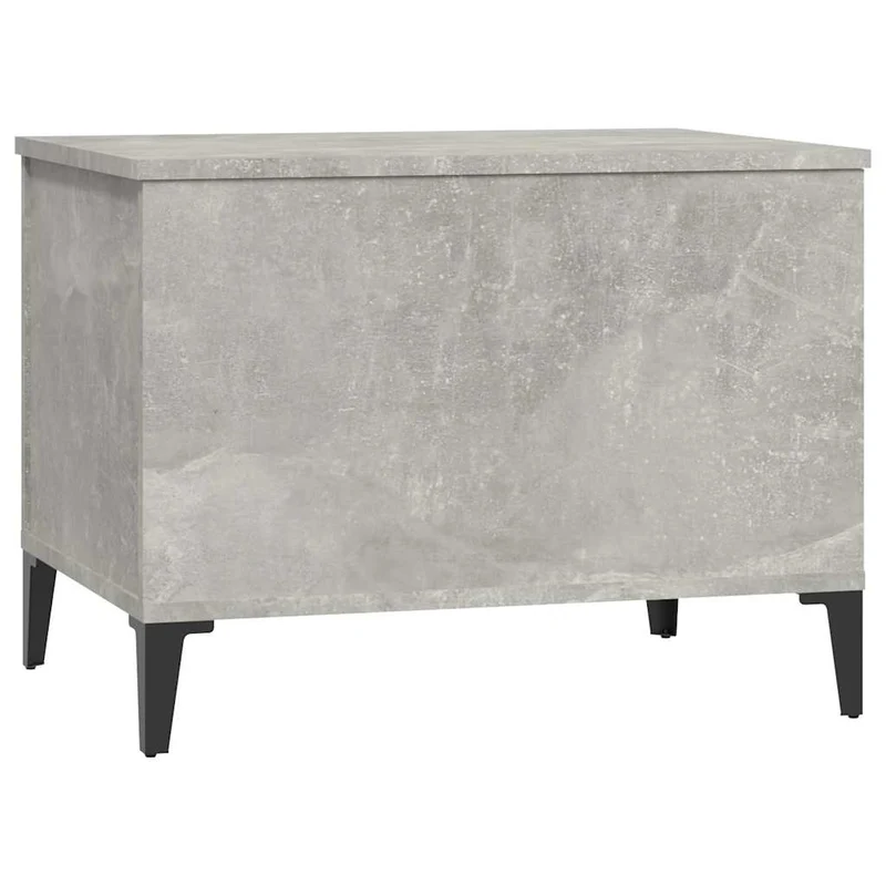 Table basse avec plateau relevable design moderne et contemporaine 60 x 44,5 x 45 cm bois d'ingénierie gris et métal DEC039316
