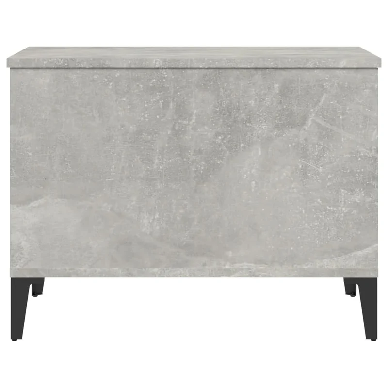 Table basse avec plateau relevable design moderne et contemporaine 60 x 44,5 x 45 cm bois d'ingénierie gris et métal DEC039316