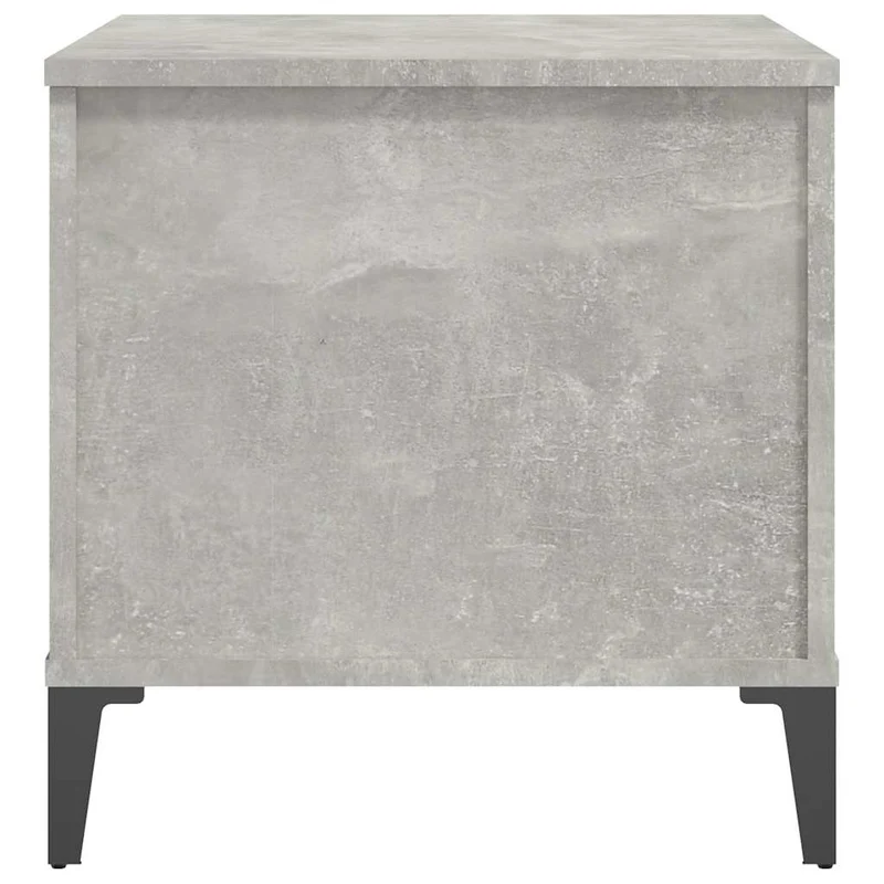Table basse avec plateau relevable design moderne et contemporaine 60 x 44,5 x 45 cm bois d'ingénierie gris et métal DEC039316