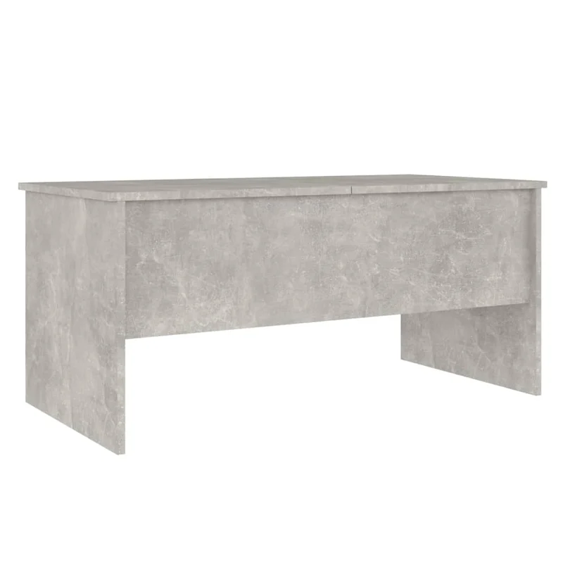 Table basse avec plateau relevable design moderne et contemporain 102 x 50,5 x 46,5 cm bois d'ingénierie gris DEC039246