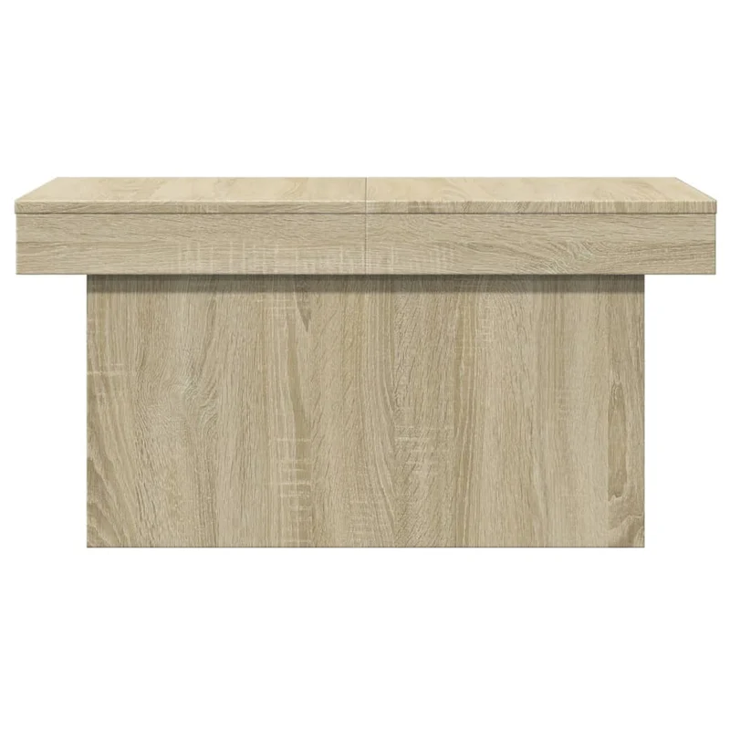 Table basse plateau coulissant design moderne et contemporaine 100 x 55 x 40 cm bois d'ingénierie couleur chêne DEC038881