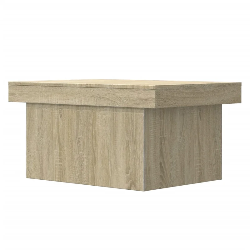 Table basse plateau coulissant design moderne et contemporaine 100 x 55 x 40 cm bois d'ingénierie couleur chêne DEC038881