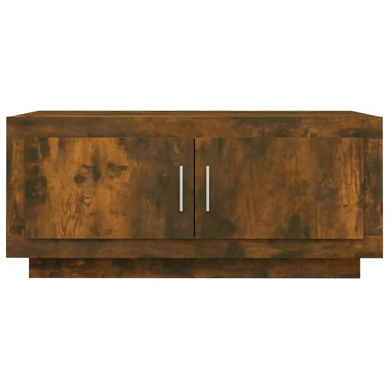 Table basse design moderne et contemporaine 102 x 50 x 45 cm bois d'ingénierie marron vieilli DEC038374