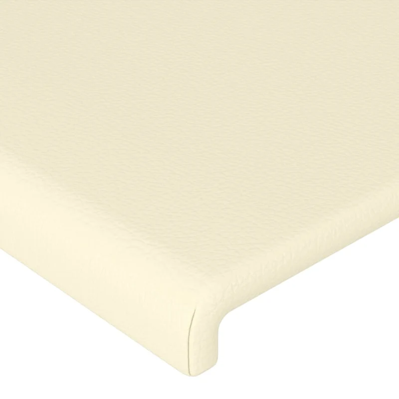 Tête de lit accessoire couchage chambre à coucher meuble à LED 100 x 5 x 78/88 cm synthétique crème TDL0201678