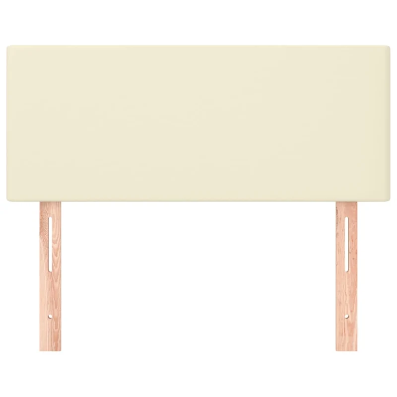 Tête de lit accessoire couchage chambre à coucher meuble 100 x 5 x 78/88 cm synthétique crème TDL0203581