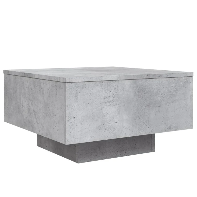 Table basse design moderne et contemporaine 55 x 55 x 31 cm bois d'ingénierie gris DEC039304
