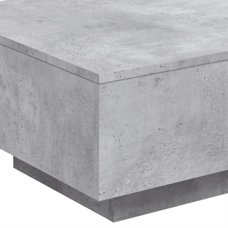 Table basse design moderne et contemporaine 55 x 55 x 31 cm bois d'ingénierie gris DEC039304