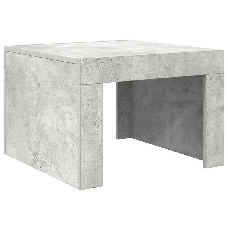 Table basse design moderne et contemporaine 50 x 50 x 35 cm bois d'ingénierie gris DEC039288