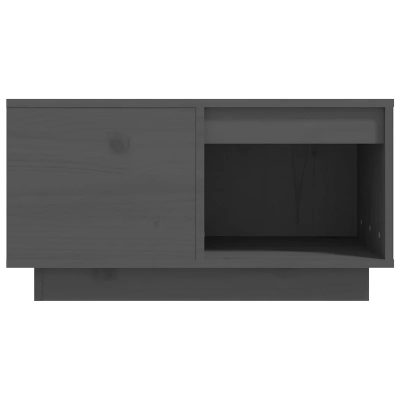 Table basse design moderne et contemporaine 60 x 61 x 32,5 cm bois massif de pin gris DEC039188