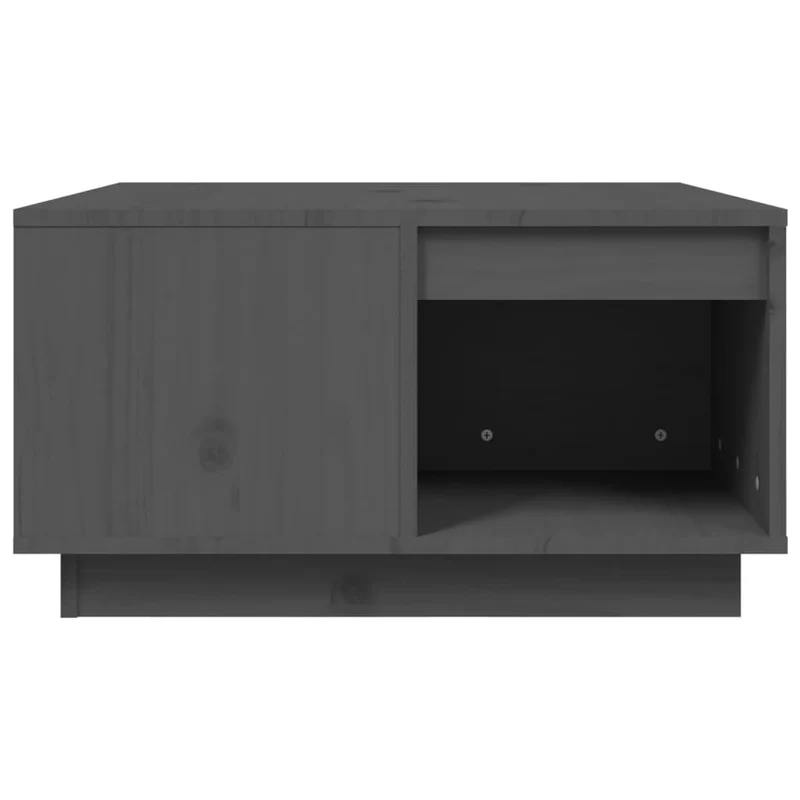 Table basse design moderne et contemporaine 60 x 61 x 32,5 cm bois massif de pin gris DEC039188