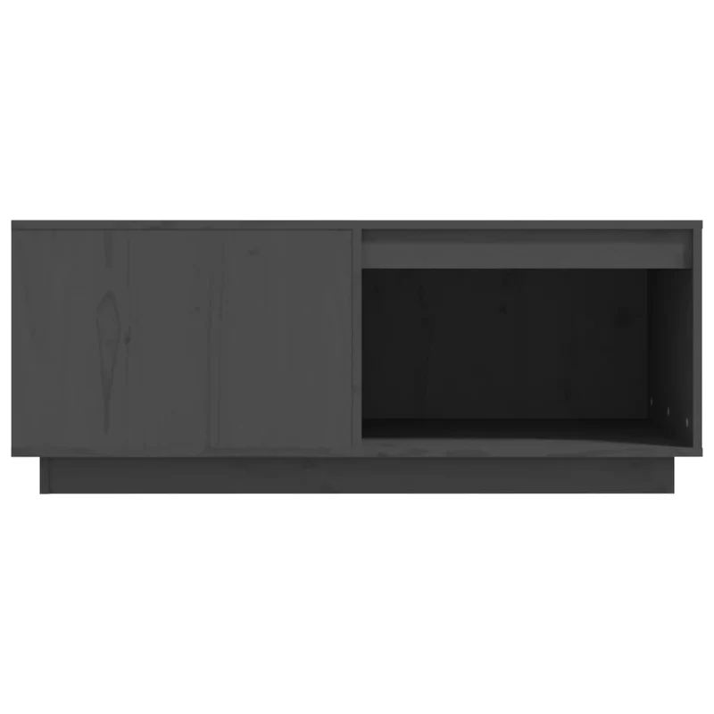 Table basse design moderne et contemporaine 100 x 101 x 40,5 cm bois massif de pin gris DEC039146