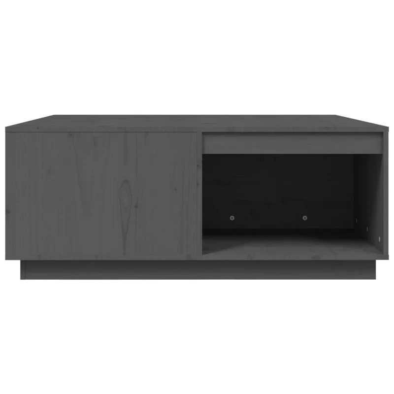Table basse design moderne et contemporaine 100 x 101 x 40,5 cm bois massif de pin gris DEC039146