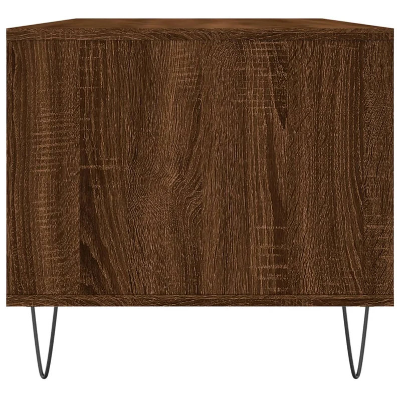 Table basse avec tiroir design industriel 90 x 49 x 45 cm bois d'ingénierie marron et métal DEC038780