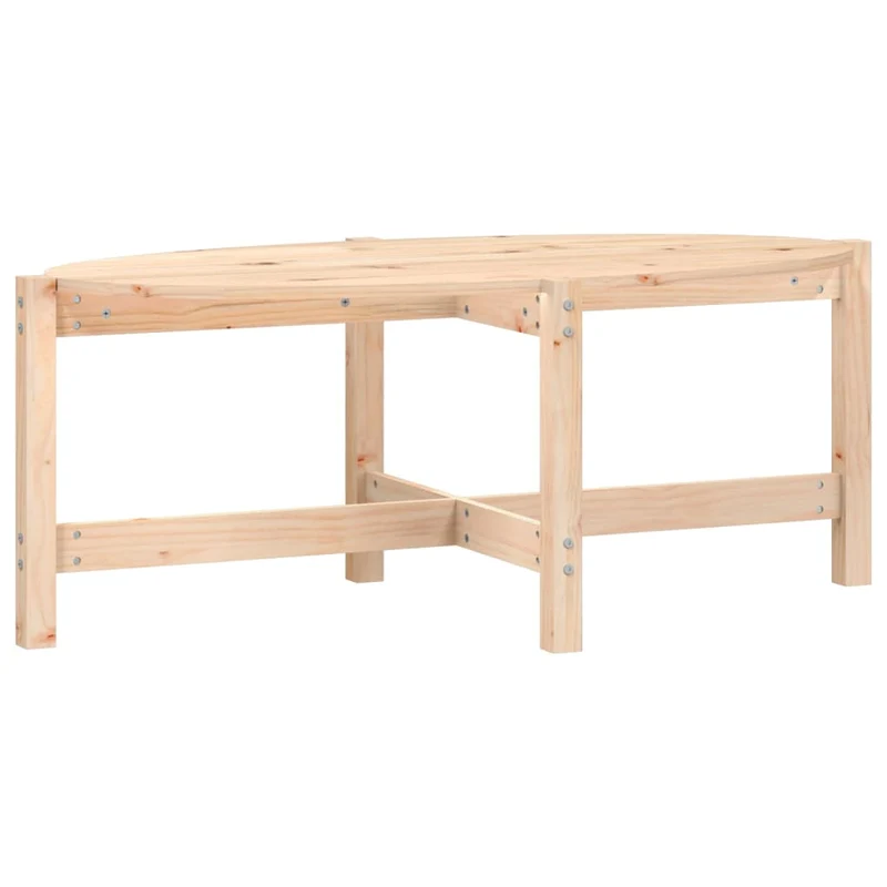Table basse de salon design simple 118 x 63 x 45 cm bois massif de pin non traité DEC037014