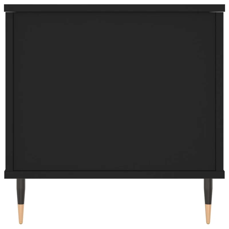 Table basse avec plateau relevable design moderne et contemporain 90 x 44,5 x 45 cm bois d'ingénierie noir et métal DEC039806