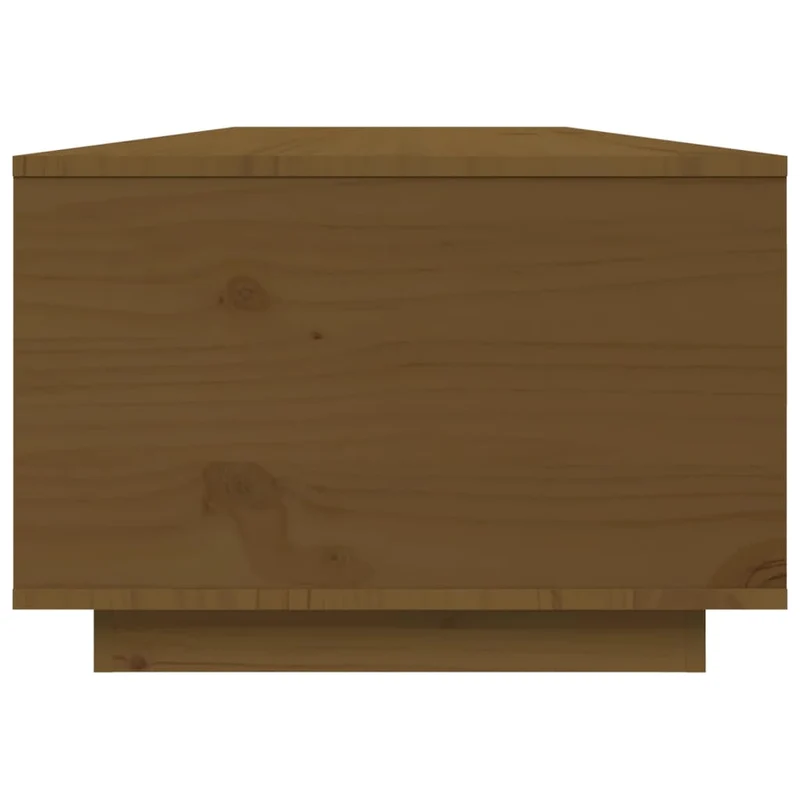 Table basse design moderne et contemporaine 80 x 50 x 35,5 cm bois massif de pin couleur marron miel DEC039497