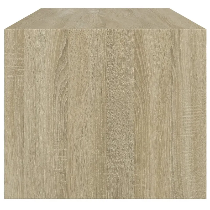 Table basse de salon design moderne avec portes en verre 102 x 50 x 42 cm bois d'ingénierie et verre DEC037731
