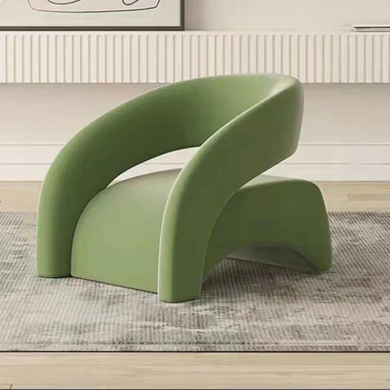 Contemporary Scandinavian Cream Curved Square Eucalyptus Wood Sherpa Fabric Velvet Accent Chair Backrest Armrest For Living Room
