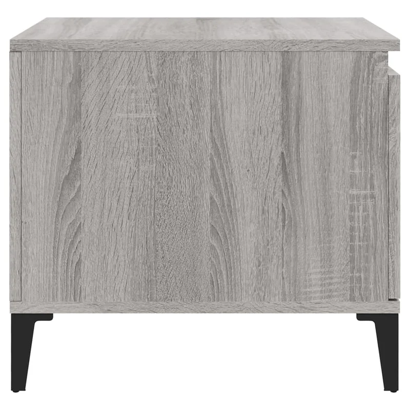 Table basse design moderne et contemporaine 100 x 50 x 45 cm bois d'ingénierie gris et métal DEC039950