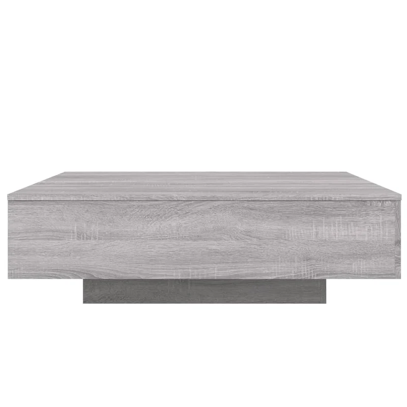 Table basse design moderne et contemporaine 100 x 100 x 31 cm bois d'ingénierie gris DEC039924