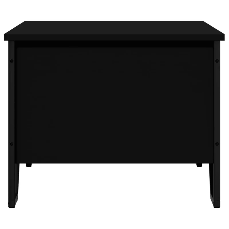 Table basse design moderne et contemporaine 100 x 51 x 40 cm bois d'ingénierie noir et métal DEC039571
