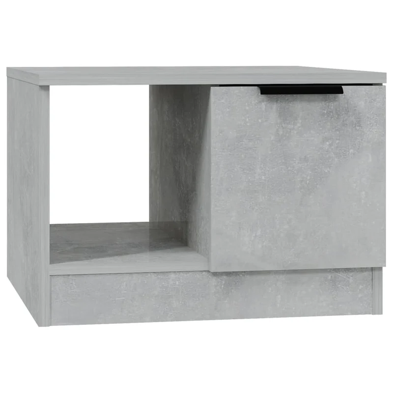 Table basse avec deux compartiments design moderne 50 x 50 x 36 cm bois d'ingénierie gris DEC039289