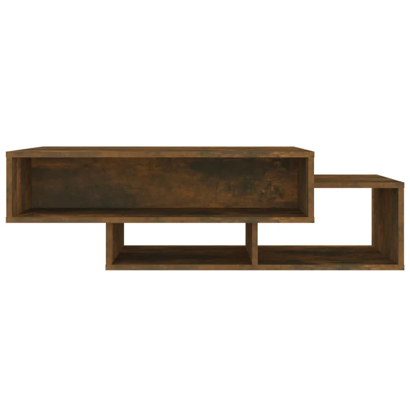 Table basse avec 3 compartiments design moderne et contemporaine 105 x 55 x 32 cm bois d'ingénierie marron DEC038390