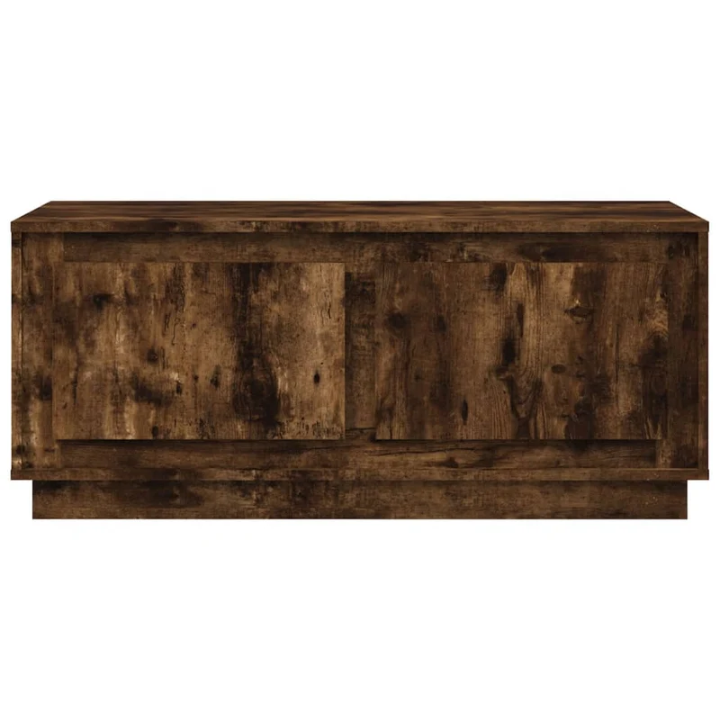 Table basse avec 2 compartiments design moderne et contemporaine 102 x 50 x 44 cm bois d'ingénierie marron DEC038373