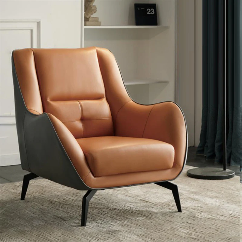 Contemporary Scandinavian Square Synthetic Fabric Upholstered Carbon Steel Accent Chair Backrest Armrest For Living Room