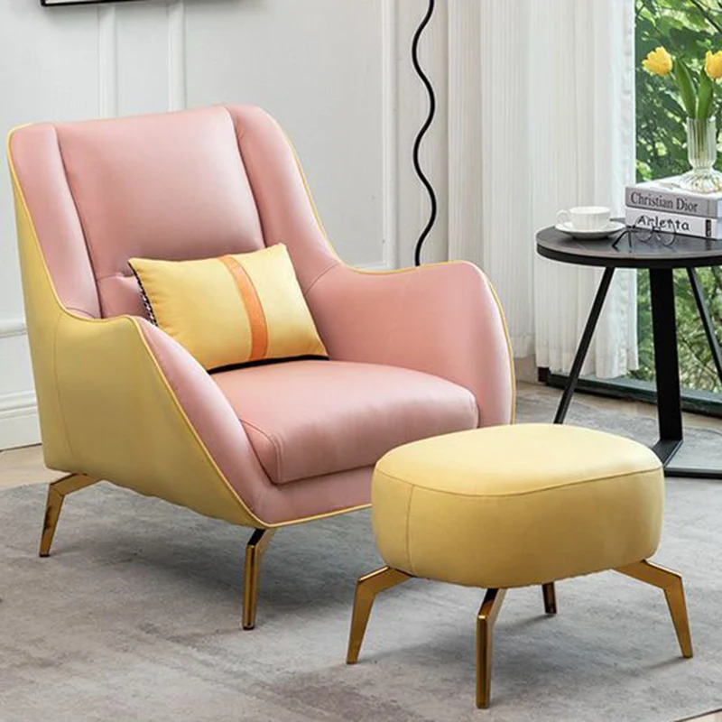 Contemporary Scandinavian Square Synthetic Fabric Upholstered Carbon Steel Accent Chair Backrest Armrest For Living Room