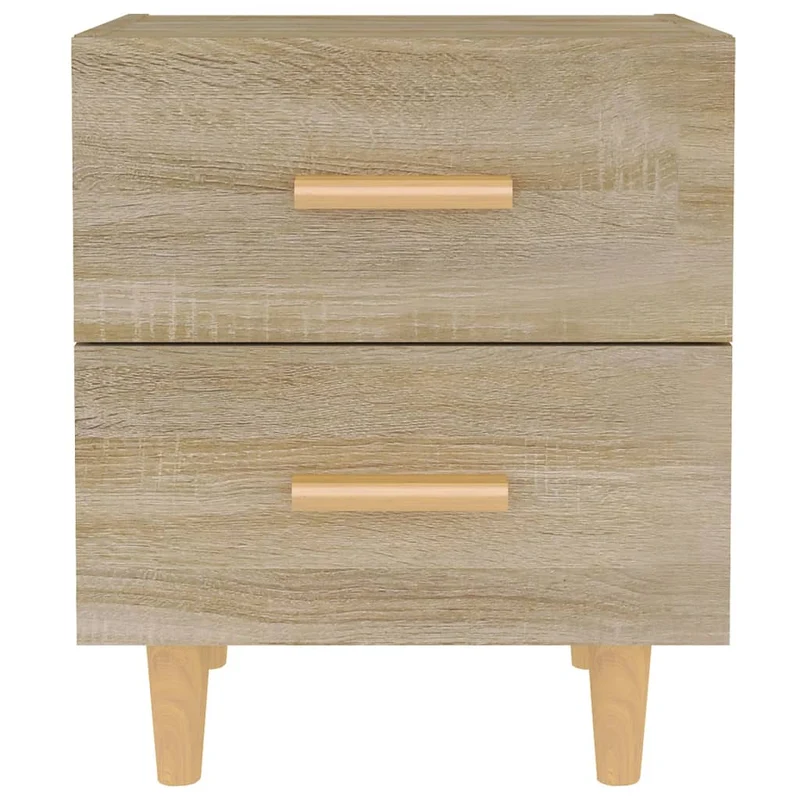 Table de chevet avec deux tiroirs 40 x 35 x 47,5 cm en bois d'ingénierie couleur chêne DEC033828