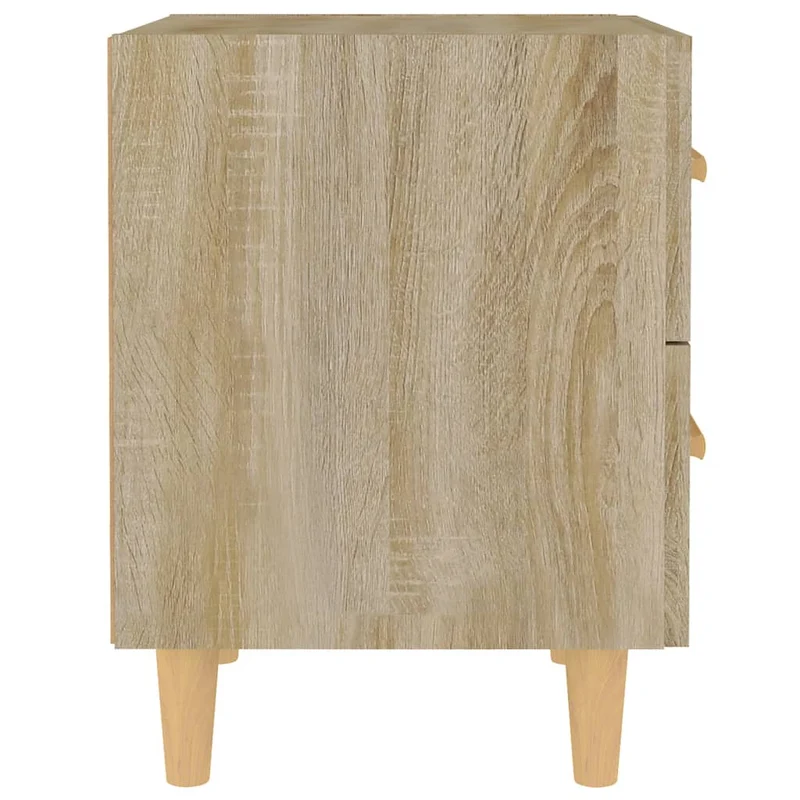 Table de chevet avec deux tiroirs 40 x 35 x 47,5 cm en bois d'ingénierie couleur chêne DEC033828