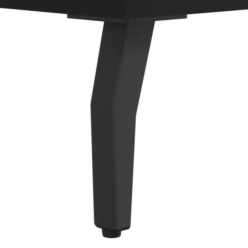 Table basse avec tiroir design moderne et contemporain 50 x 50 x 40 cm bois d'ingénierie noir et fer DEC039671
