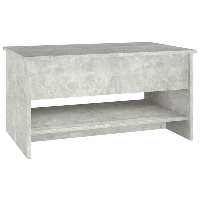 Table basse avec plateau relevable style contemporain et épuré 80 x 50 x 40 cm bois d'ingénierie gris DEC039340